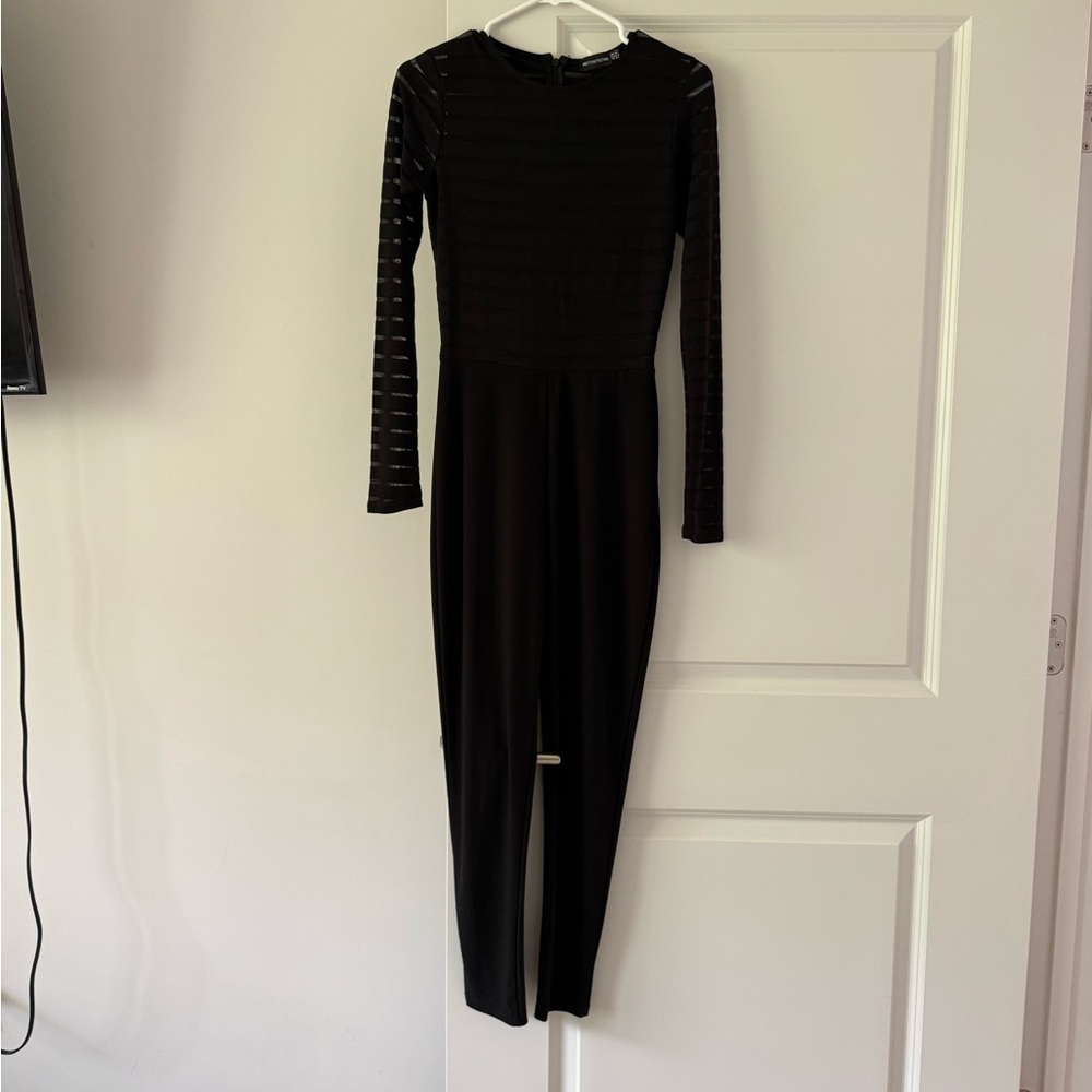 Elegant Black Long Sleeve Jumpsuit